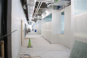 Classrooms & Hallways drywalled